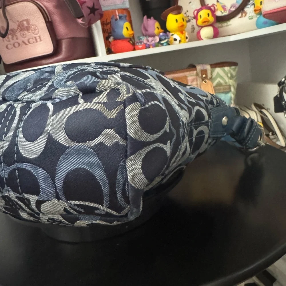 Coach Denim Chelsea Signature Optic Hobo Bag